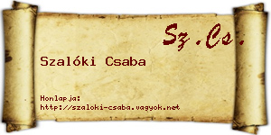 Szalóki Csaba névjegykártya